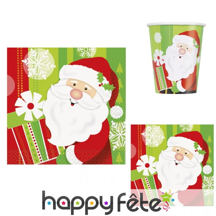 Déco de Père Noël pour table