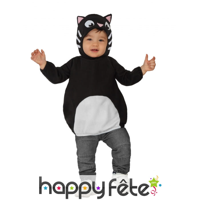 Déguisement de petit chat noir et blanc
