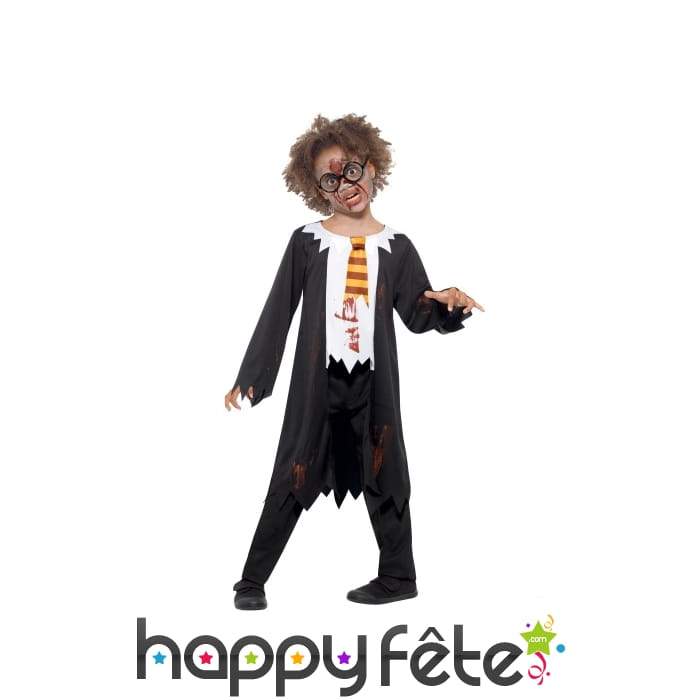 Déguisement de petit écolier zombie