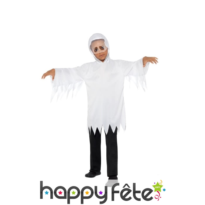 Déguisement de petit fantôme blanc
