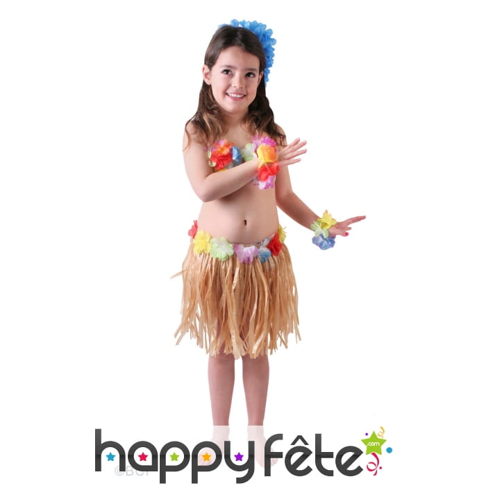 Déguisement de petite danseuse Hawaïenne