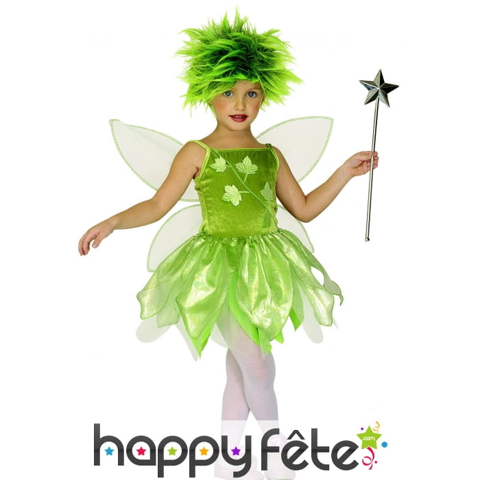Déguisement de petite fée verte en jupette