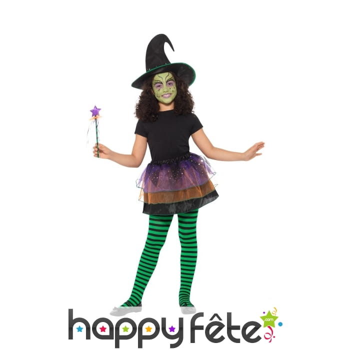 Déguisement de petite sorcière avec tulle
