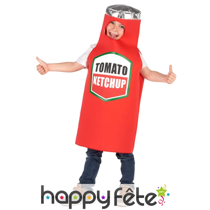 Déguisement de pot de ketchup pour enfant