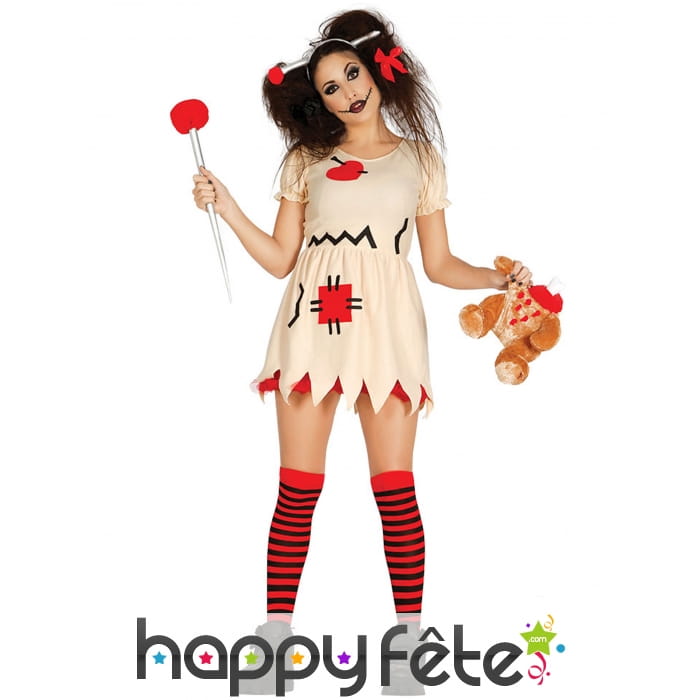 Déguisement de poupée Vaudou pour adulte