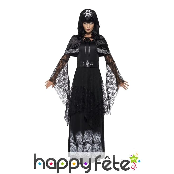 Déguisement de prêtresse occulte noir