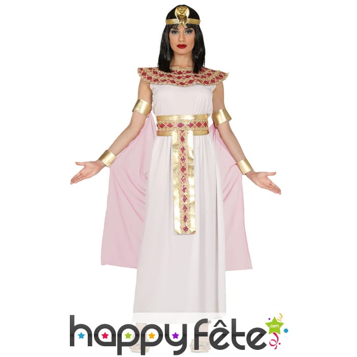 Déguisement de reine Cléopâtre rose et or