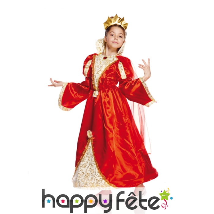 Déguisement de reine rouge pour fillette