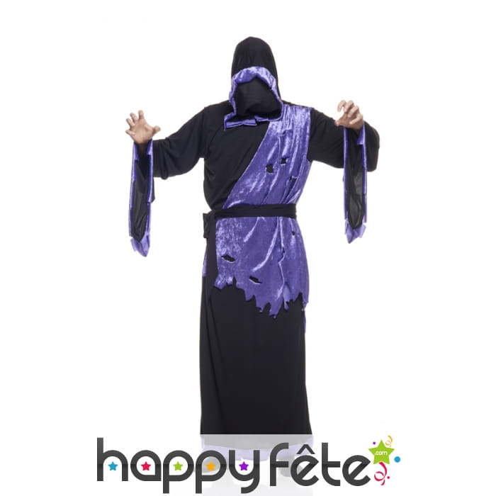 Déguisement de sans visage noir et violet