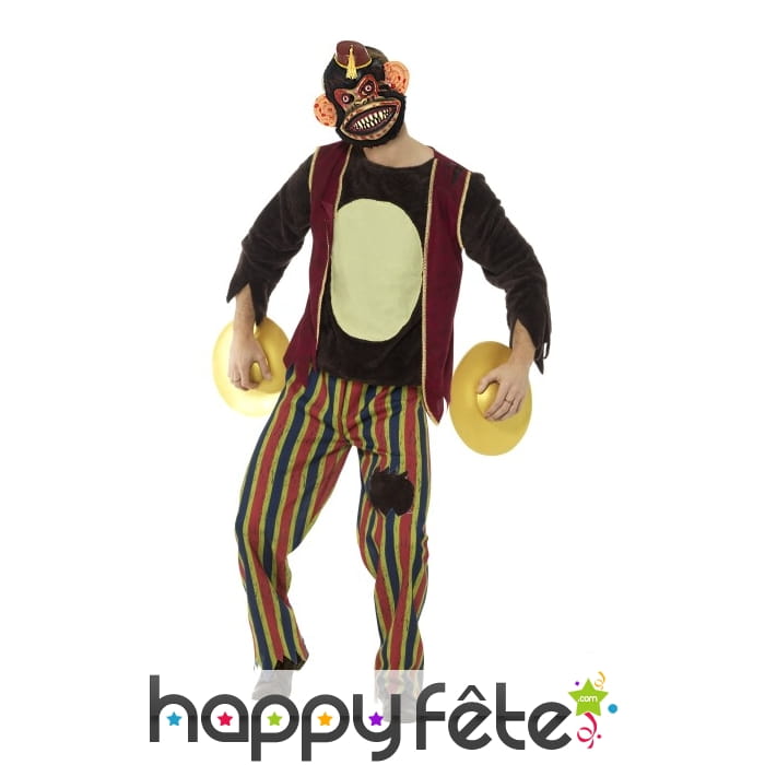 Déguisement de singe musical zombie