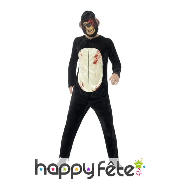 Déguisement de singe zombie pour adulte