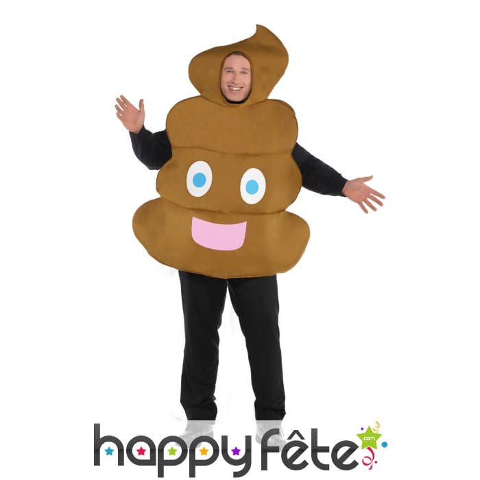 Déguisement de smiley crotte pour adulte