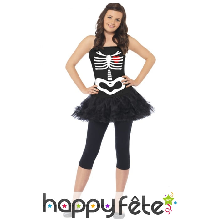 Déguisement de squelette girl