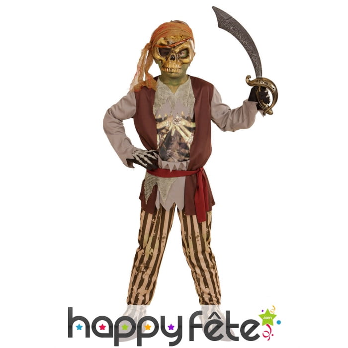 Déguisement de squelette pirate pour enfant