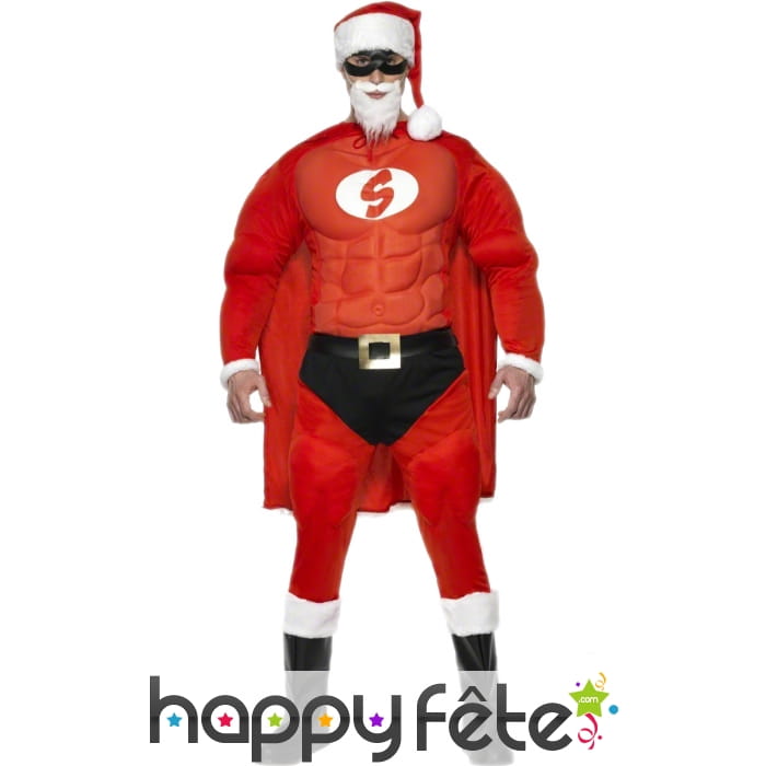 Déguisement de Super pere noel musclé