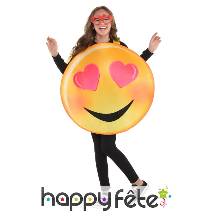 Déguisement du smiley amoureux pour enfant