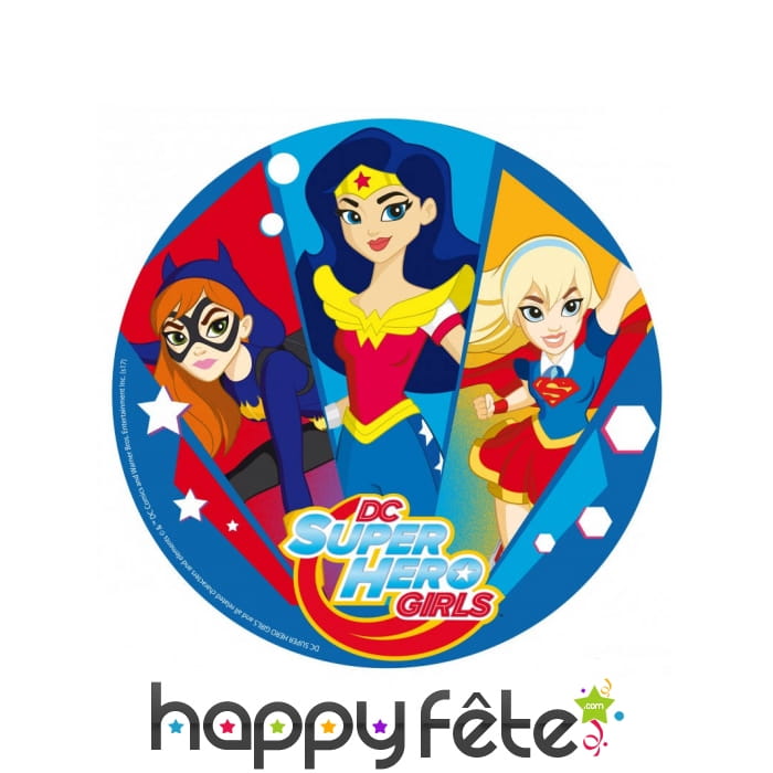 Disque DC Super Hero Girls en sucre de 20cm