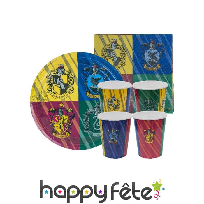 Déco de table des 4 maisons de Poudlard