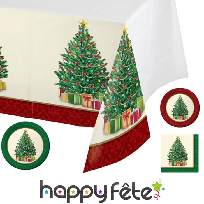 Déco de table imprimé Sapin de Noël