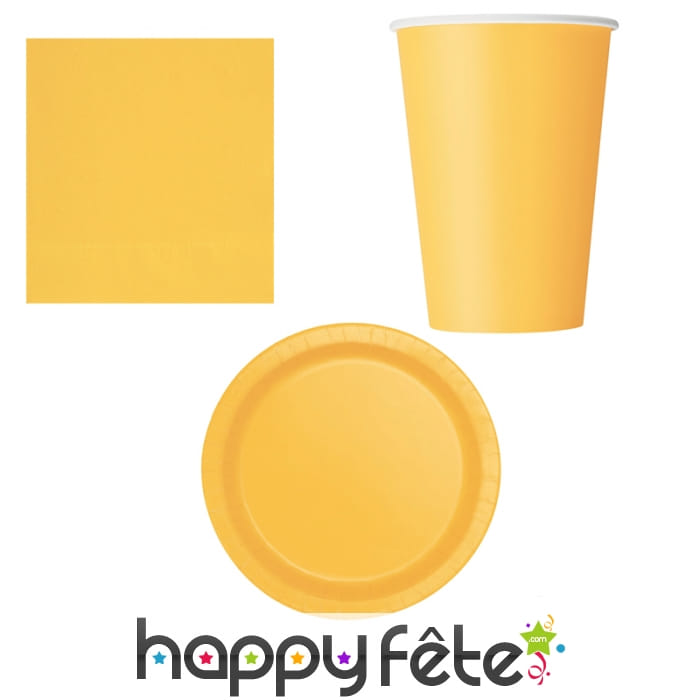 Déco de table jaune