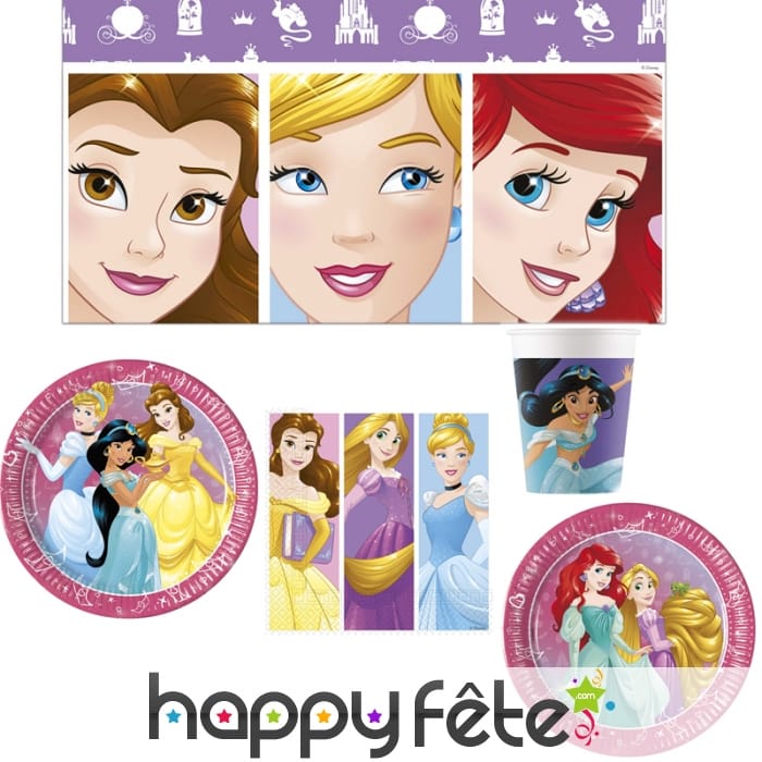Déco de table Princesses Disney pour anniversaire