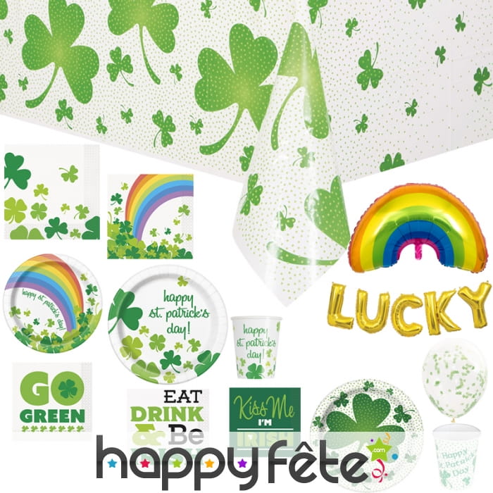 Déco de table St Patrick Arc en Ciel