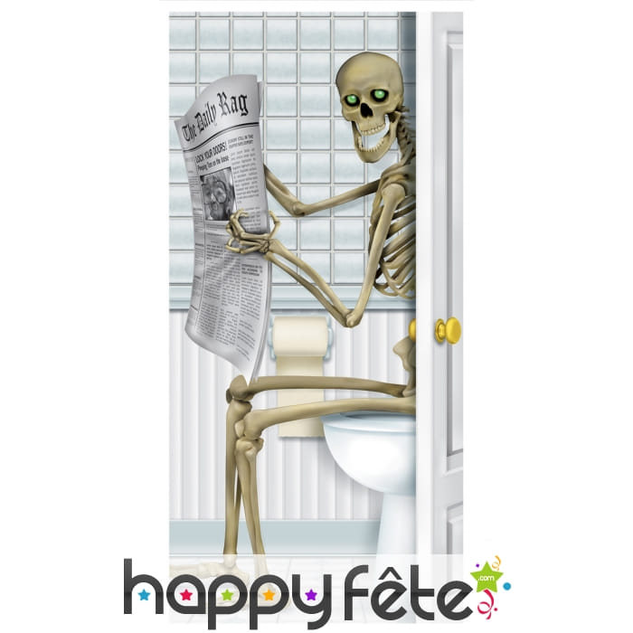 Decor de toilette squelette