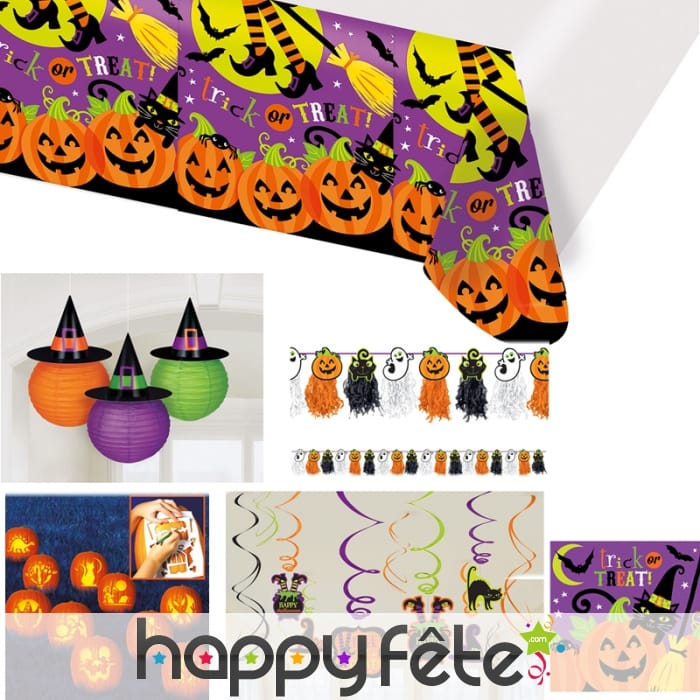 Décoration de table citrouille Trick or Treat