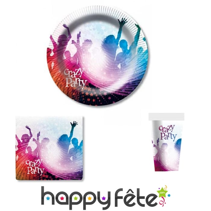 Décoration de table Crazy Party blanc