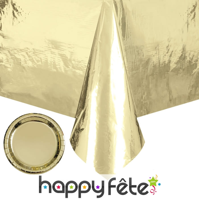 Décoration de table dorée métallisée