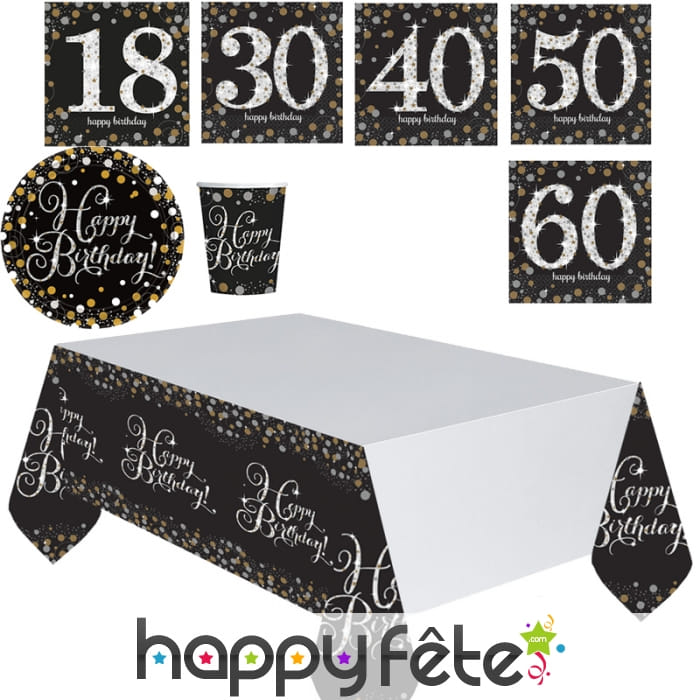 Décorations de table d'anniversaire VIP