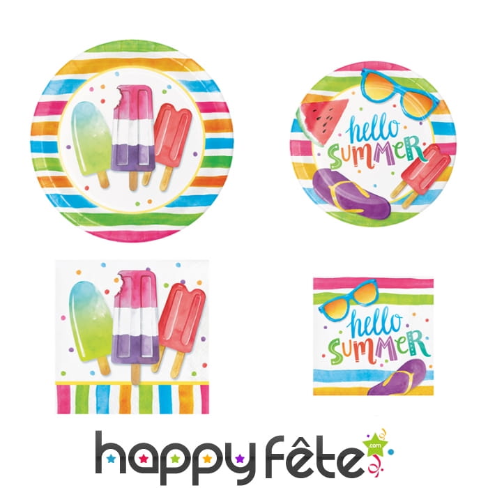 Décorations de table Vive l'Été