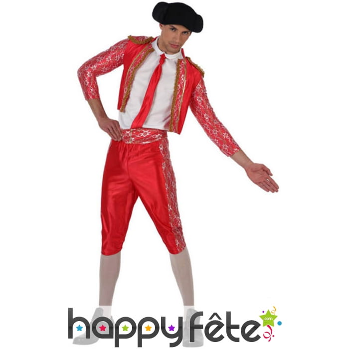 Déguisement de torero rouge pour homme