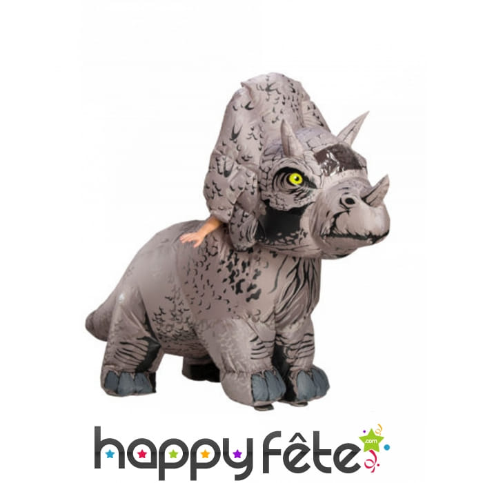 Déguisement de triceratop gonflable pour adulte