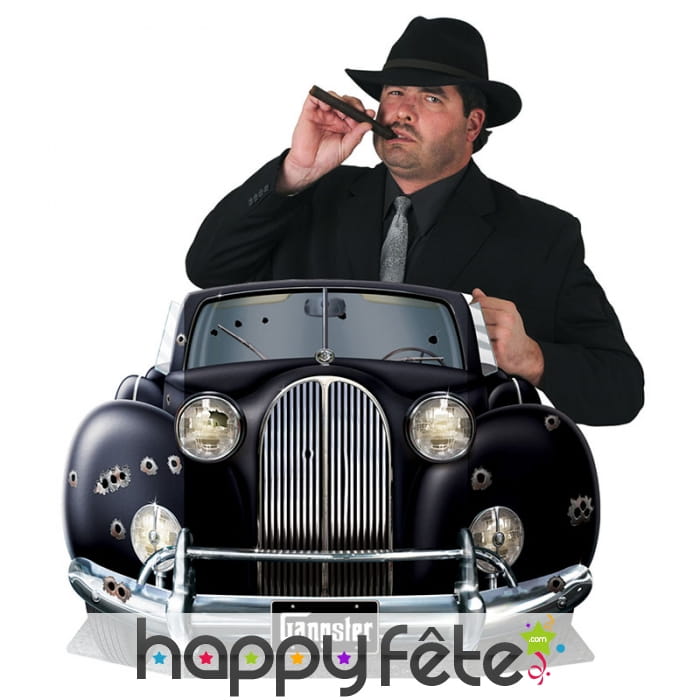 Décor de voiture de gangster de 90x60 cm