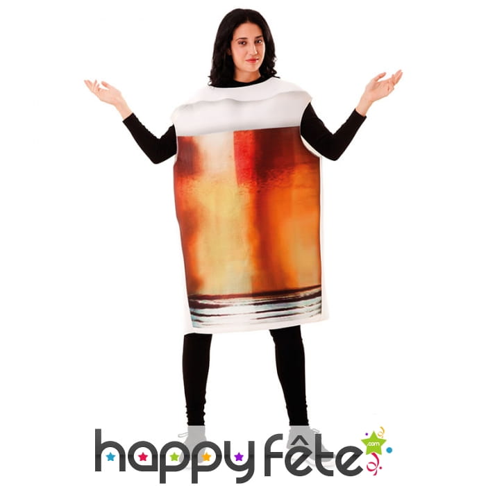 Déguisement de verre de bière pour adulte