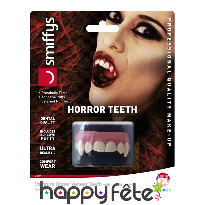 Dents de vampire, mâchoire du haut