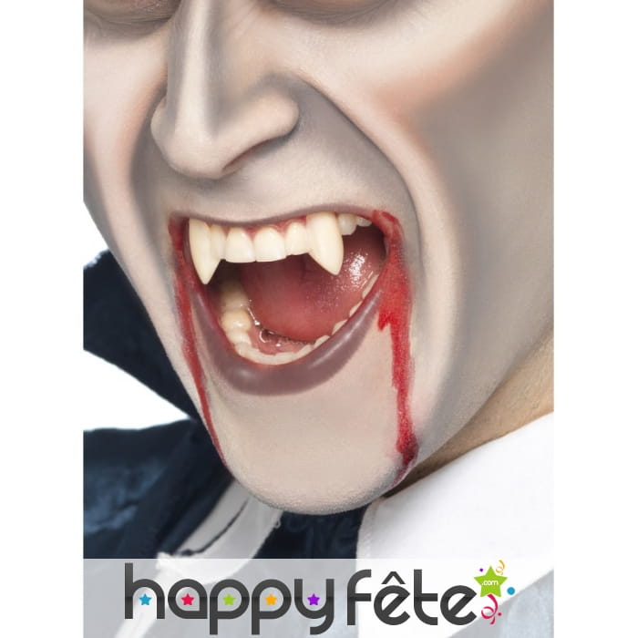 Kit Déguisement Vampire - 4 Paires De Canines + Colle Dentaire + Tatouages Temporaires - Pour Halloween & Cosplay