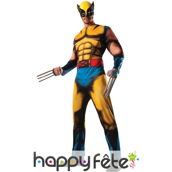 Déguisement de Wolverine musclé pour adulte