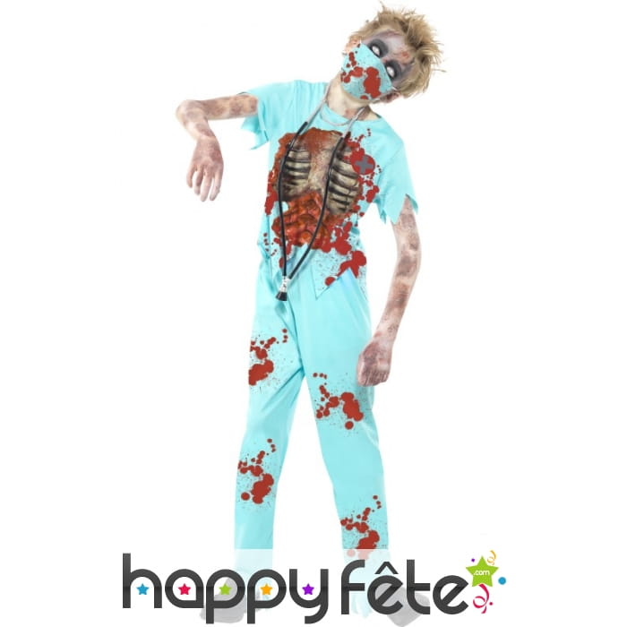 Déguisement de zombie chirurgien pour enfant