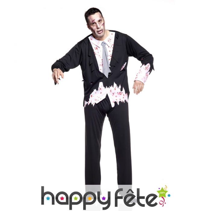 Déguisement de zombie en costume pour adulte