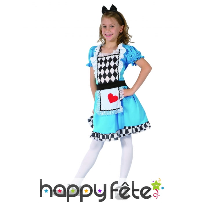 Déguisement enfant Alice de coeur