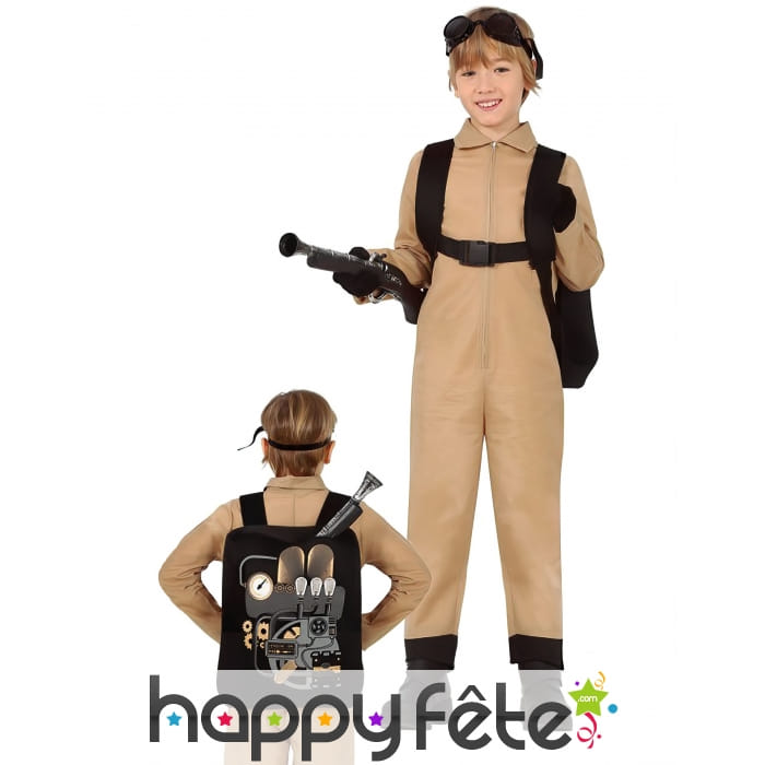 Costume D'Halloween Fantôme Pour Enfant - Cape Blanche Avec Sac Citrouille - Déguisement Simple Pour Garçon Et Fille