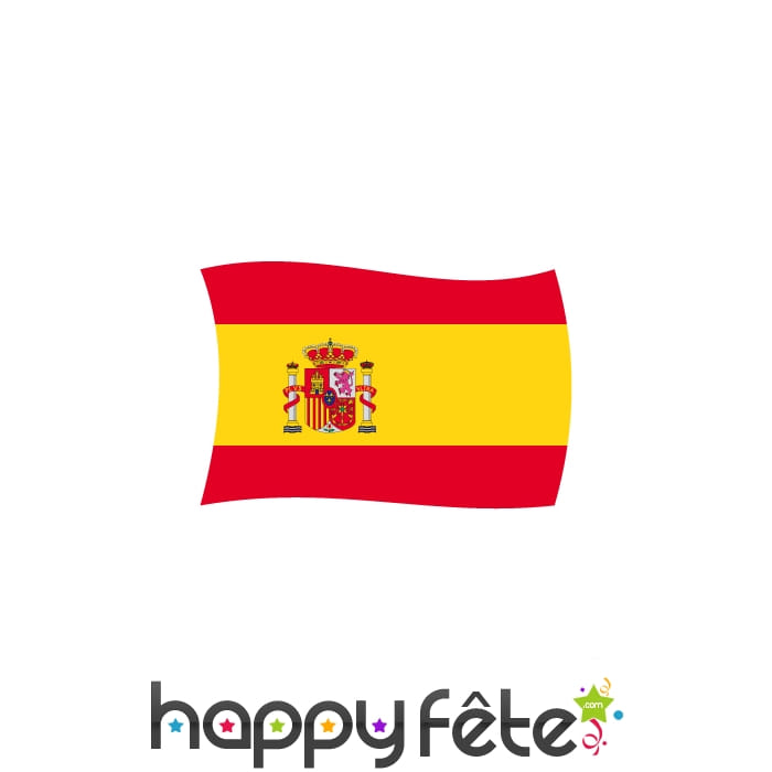 Drapeau Espagne avec écusson (100x150)