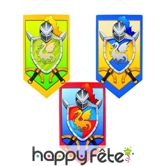Decor en carton de chevaliers et dragons