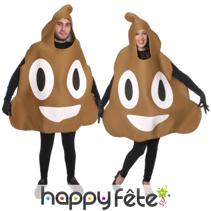 Déguisement émoticône caca pour adulte