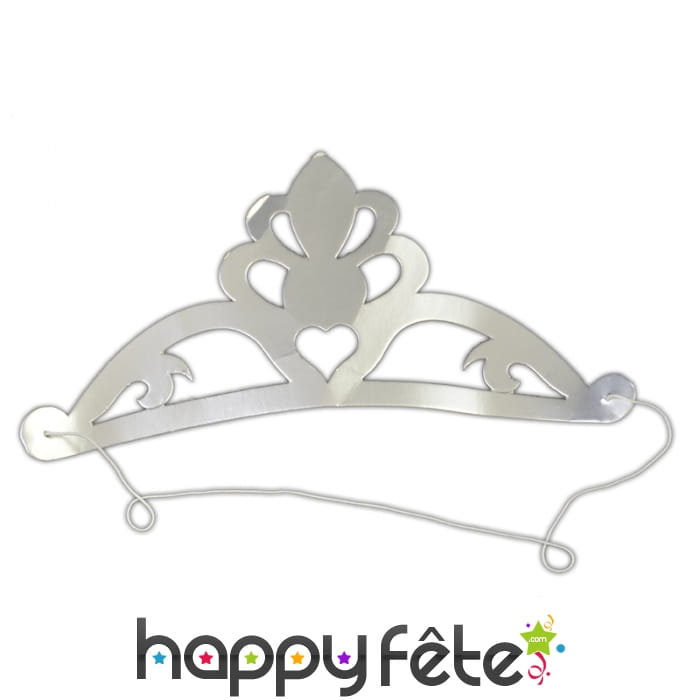 Diadème en carton argenté