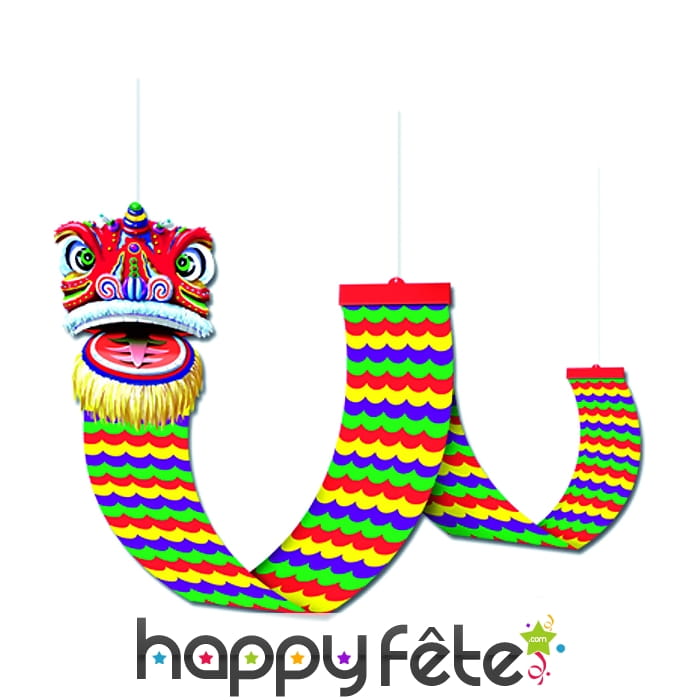 Dragon en carton à suspendre