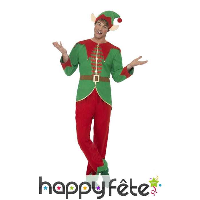Déguisement Elf de Noël pour homme adulte