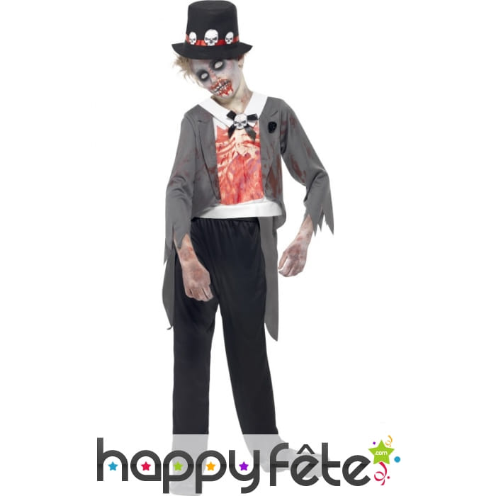 Déguisement enfant marié zombie